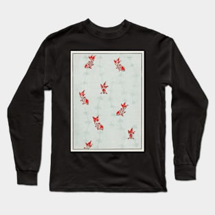 Orange Koi: Goldfish painting from Bijutsu Sekai by Watanabe Seitei - digitally cleaned and restored Long Sleeve T-Shirt